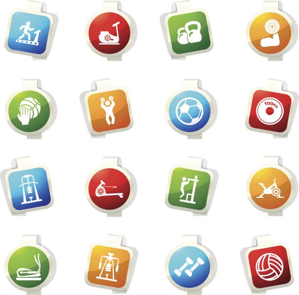 运动器材图标集图片下载