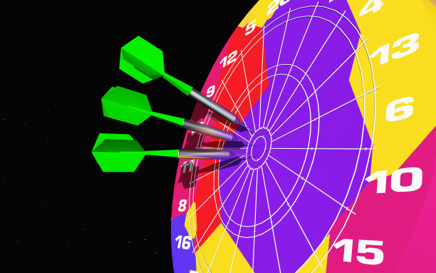 彩色飞镖中的小型飞弹图片下载