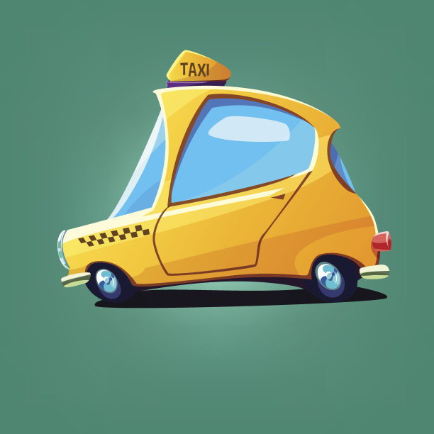 卡通黄色出租车图片下载
