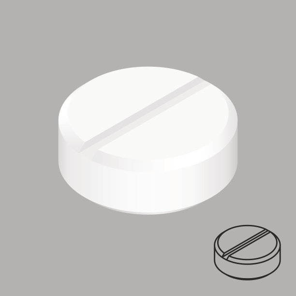 药丸等距图标。孤立在灰色背景。3 d矢量插图。图片下载