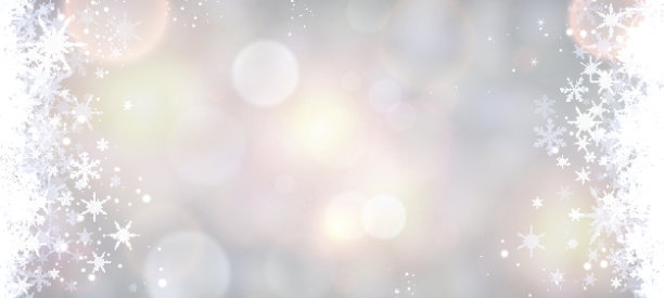 带雪花的冬季banner素材图片