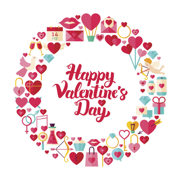 情人节平圆图片下载