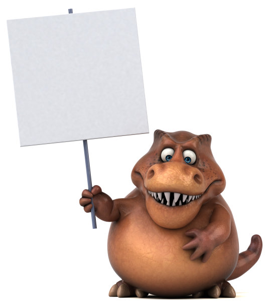 有趣的Trex - 3D插图图片下载