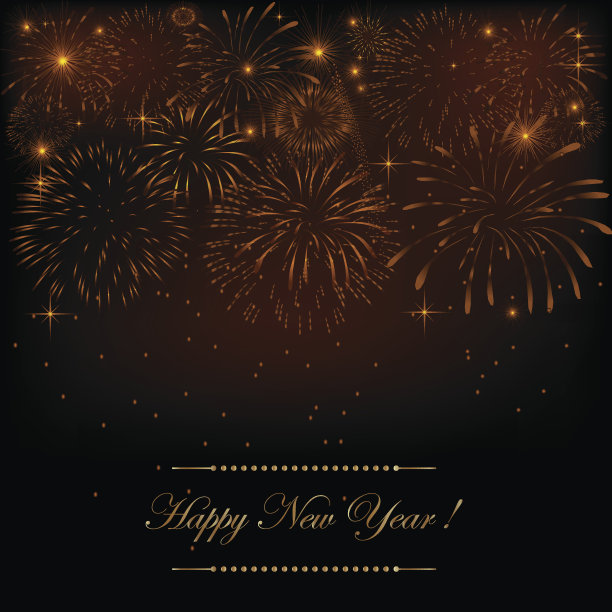 新年的焰火素材图片