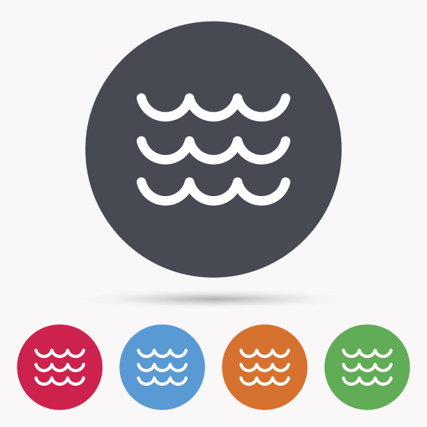 波图标。水流的迹象。图片下载