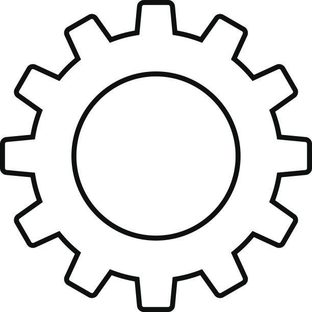 齿轮环上的白色背景矢量插图图片下载