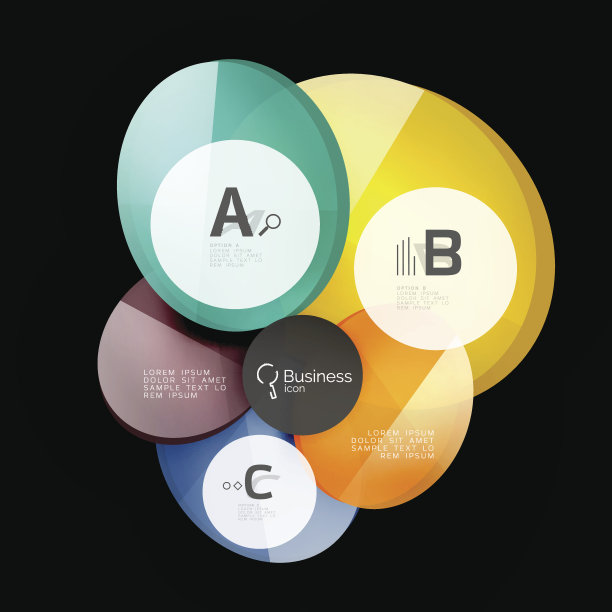 玻璃圈抽象背景图片下载