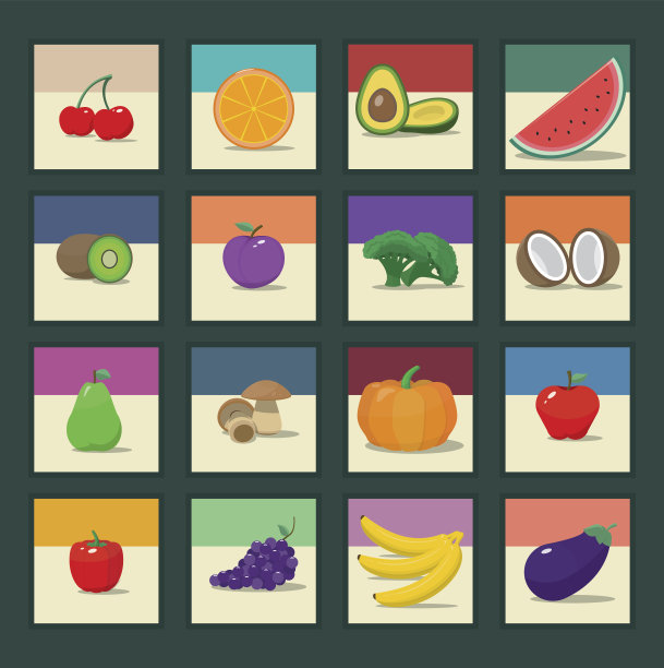 优质水果和蔬菜收藏图片下载