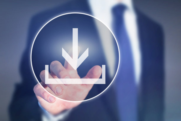 触摸屏上的下载按钮，加载概念图片下载