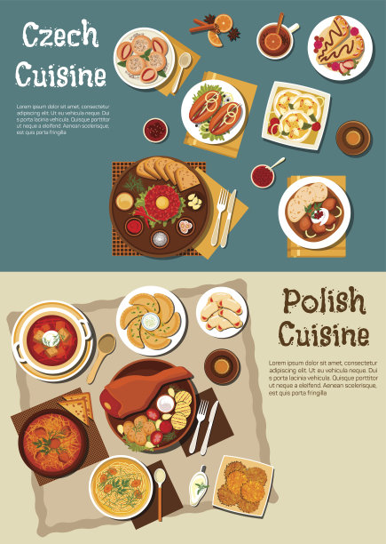 波兰和捷克的酒吧晚餐与啤酒扁图标图片下载