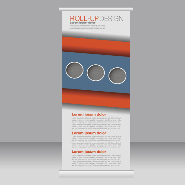 卷起横幅站模板图片下载