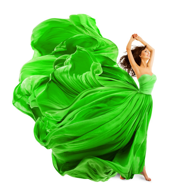 女装时装，丝织布飘飘，白色图片下载