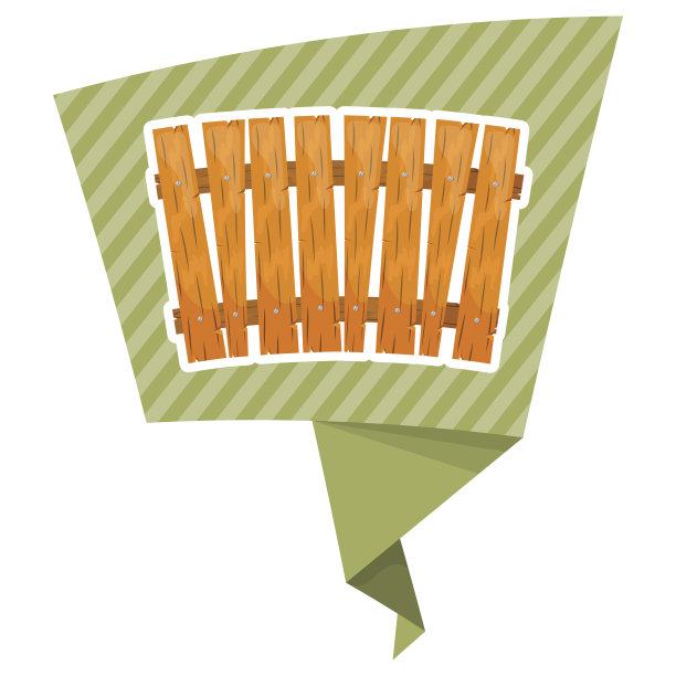 木栅栏彩色图标图片下载