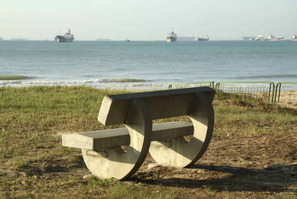 海边的长椅图片下载