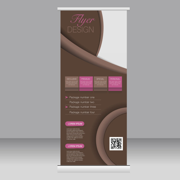 卷起横幅站模板图片下载