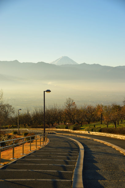 Fuefuki河水果公园富士山图片下载