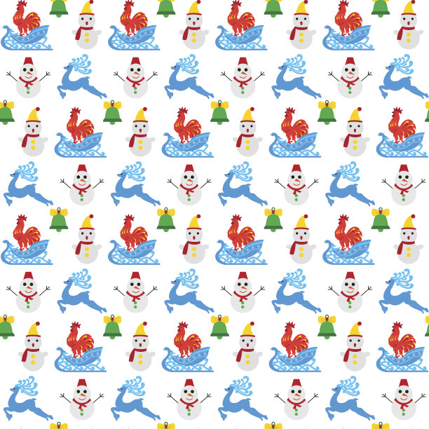 圣诞物品无缝图案图片下载