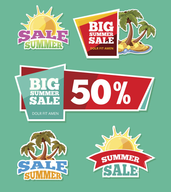 夏季大减价的标志图片下载