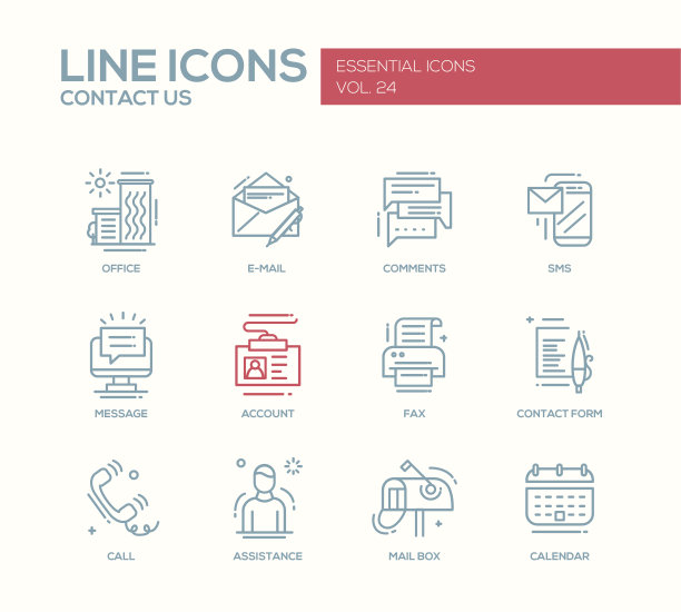 联系我们-线设计图标集图片下载