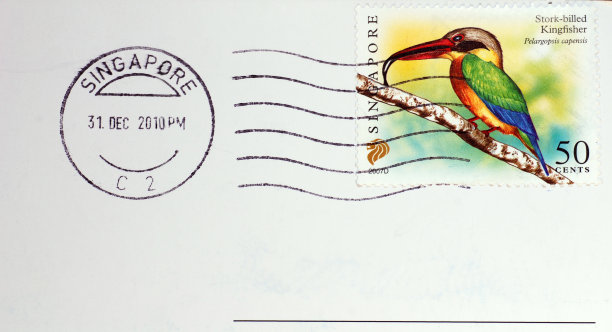 明信片来自新加坡，2010年图片下载