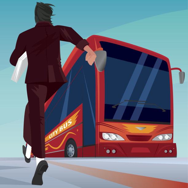 商人急着赶客车图片下载