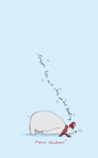 有北极熊的圣诞卡图片下载