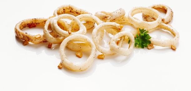 炸鱿鱼sautéed大蒜图片下载