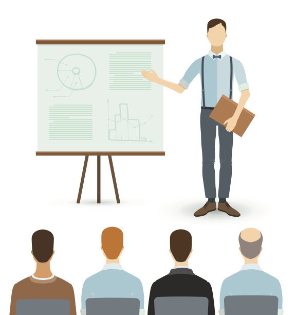 演示。矢量插图在平面风格。图片下载