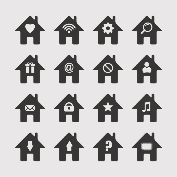 房屋图标集图片下载