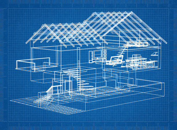 房子的建筑蓝图图片下载