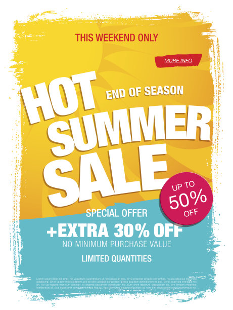 夏季大促销标语图片下载