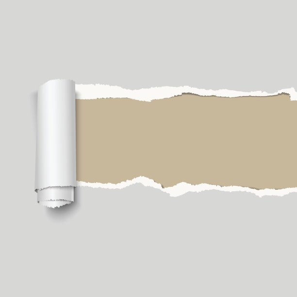 现实向量灰色撕裂纸。图片下载