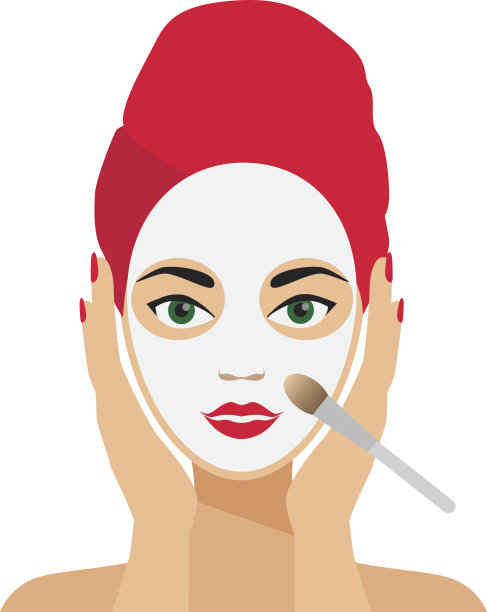 面部护理和治疗平面矢量插图。图片下载