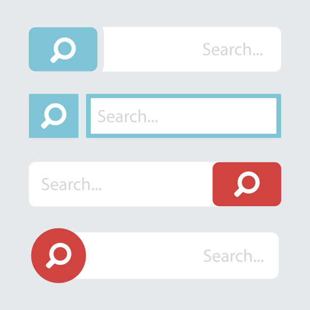 矢量平面搜索栏。素材图片