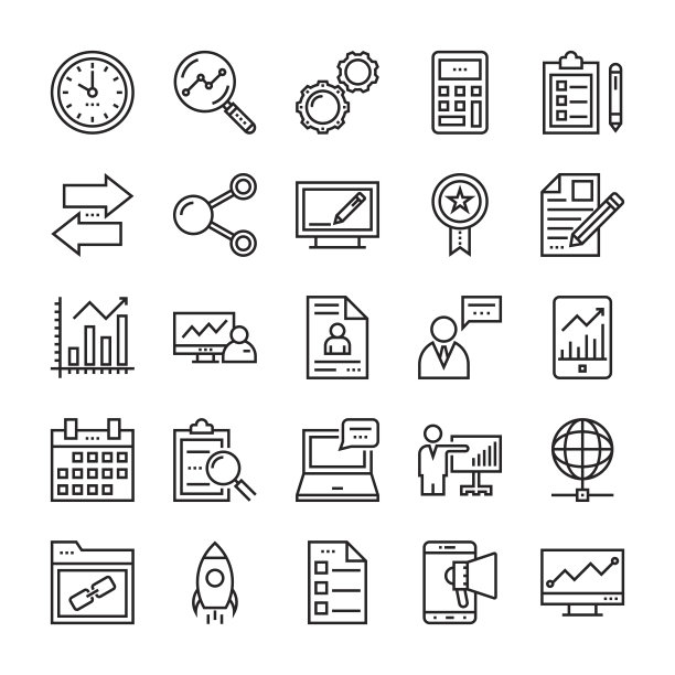数字营销矢量图标4图片下载