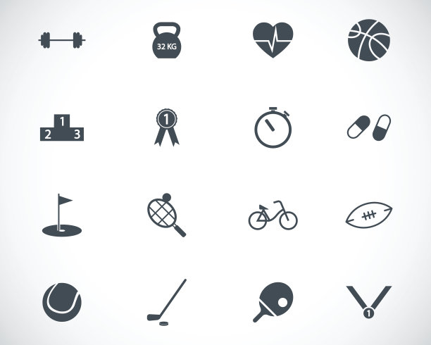 黑色运动图标矢量素材图片下载