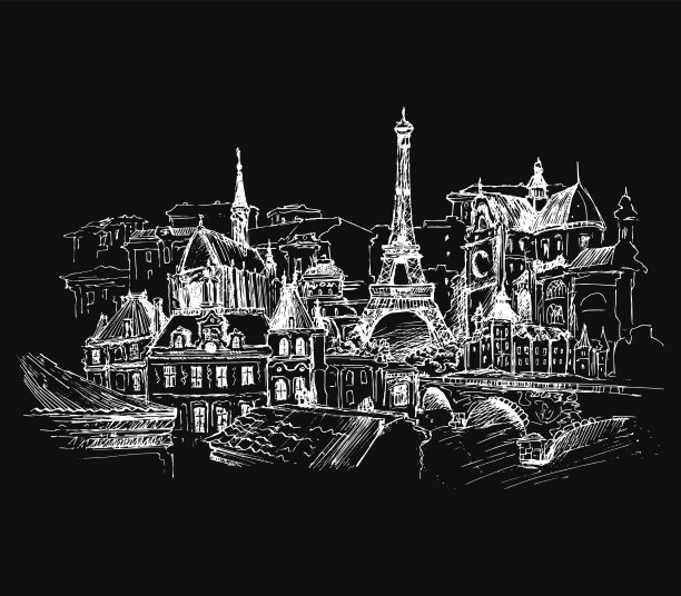 巴黎,矢量图图片下载