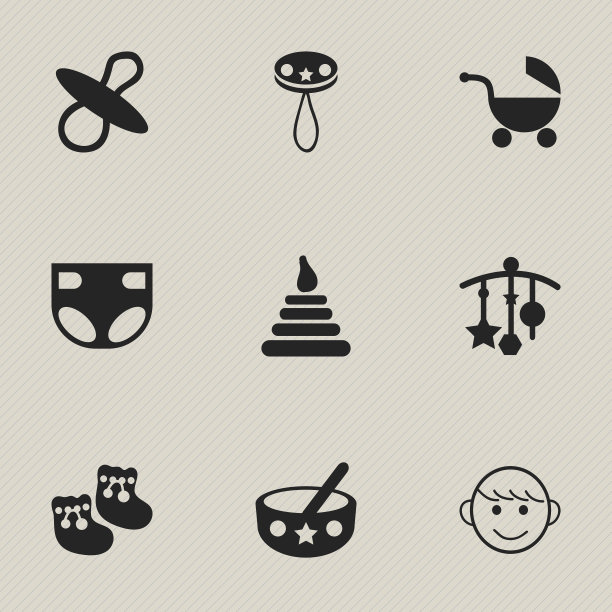 9个可编辑图标的集合。图片下载