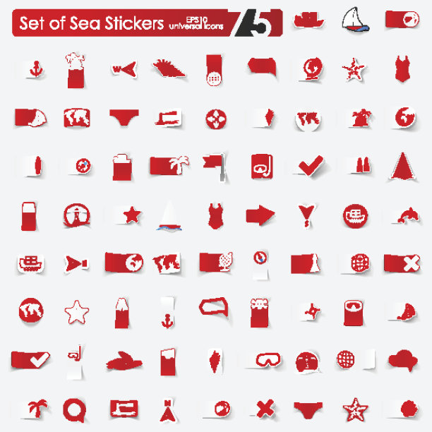 一套海上贴纸图片下载