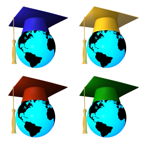 带毕业帽的金球奖图片下载