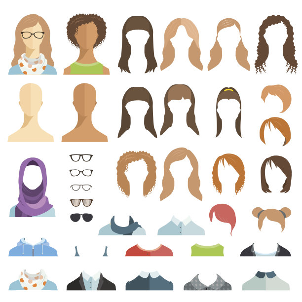 女孩的发型。《阿凡达》的构造函数。图片下载