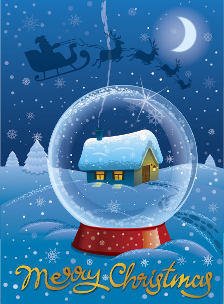 问候圣诞贺卡图片下载