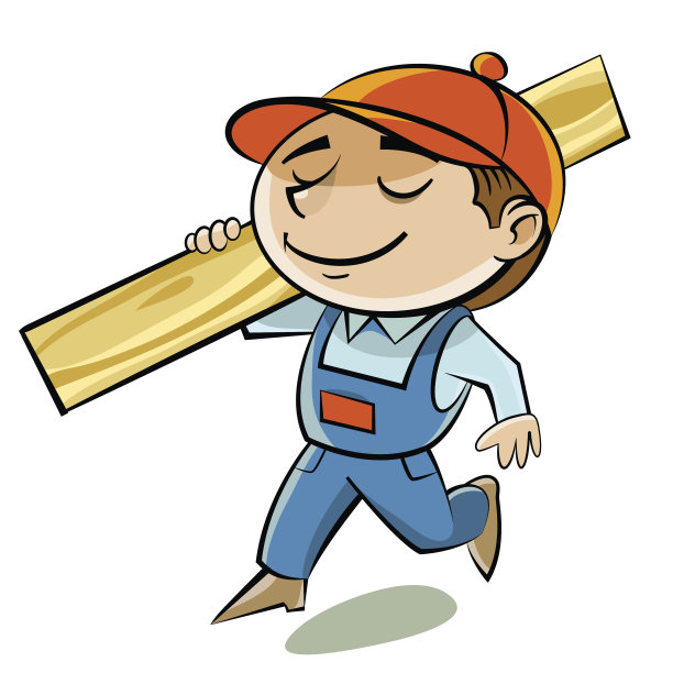 抬木板的木匠图片下载