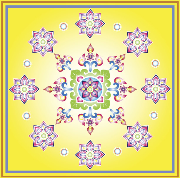 美丽的泰国艺术图案，背景图片下载