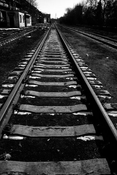 铁路（黑白）图片下载