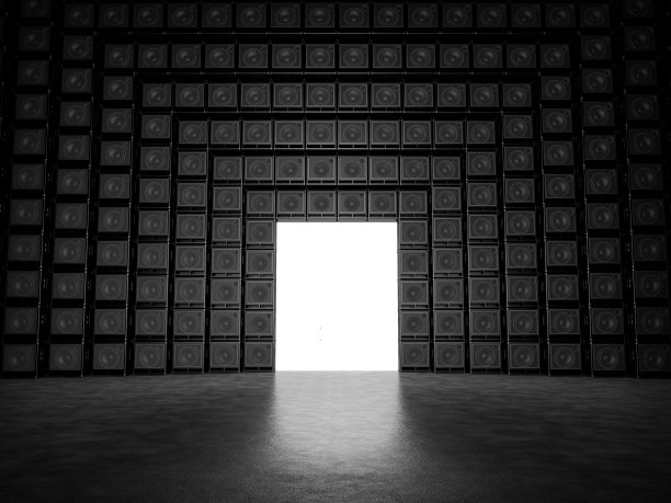 抽象墙吉他安培素材图片