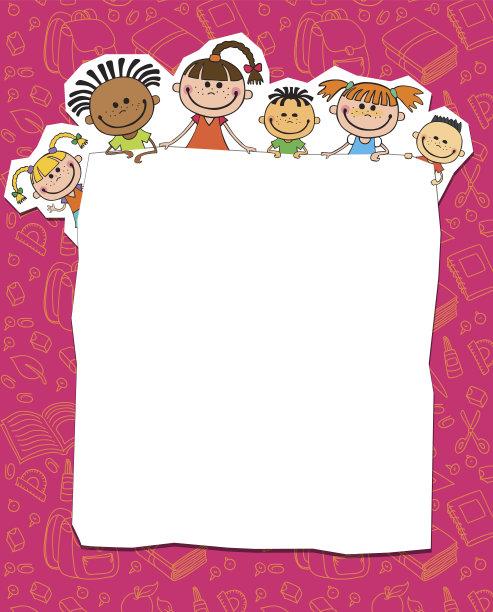 孩子们偷窥海报后面的插图图片下载