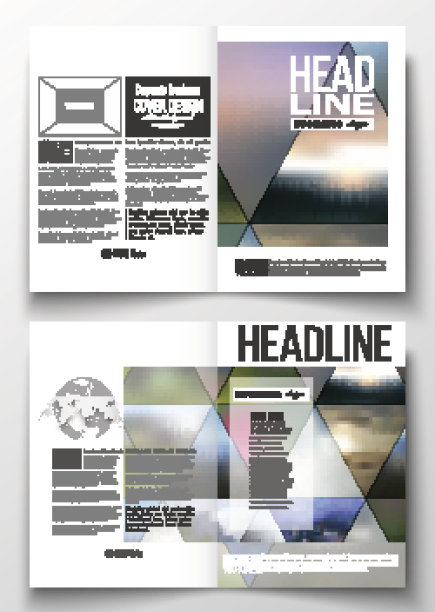 一套业务模板的小册子，杂志，传单，小册子或图片下载