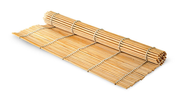 部分展开的寿司垫图片下载