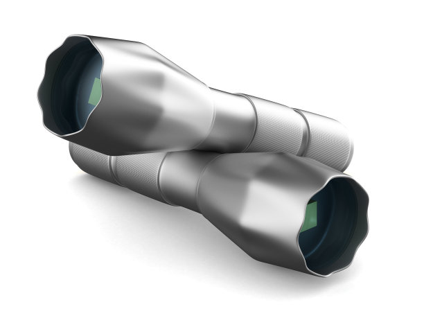 白色背景上的LED小灯。孤立的三维图像图片下载